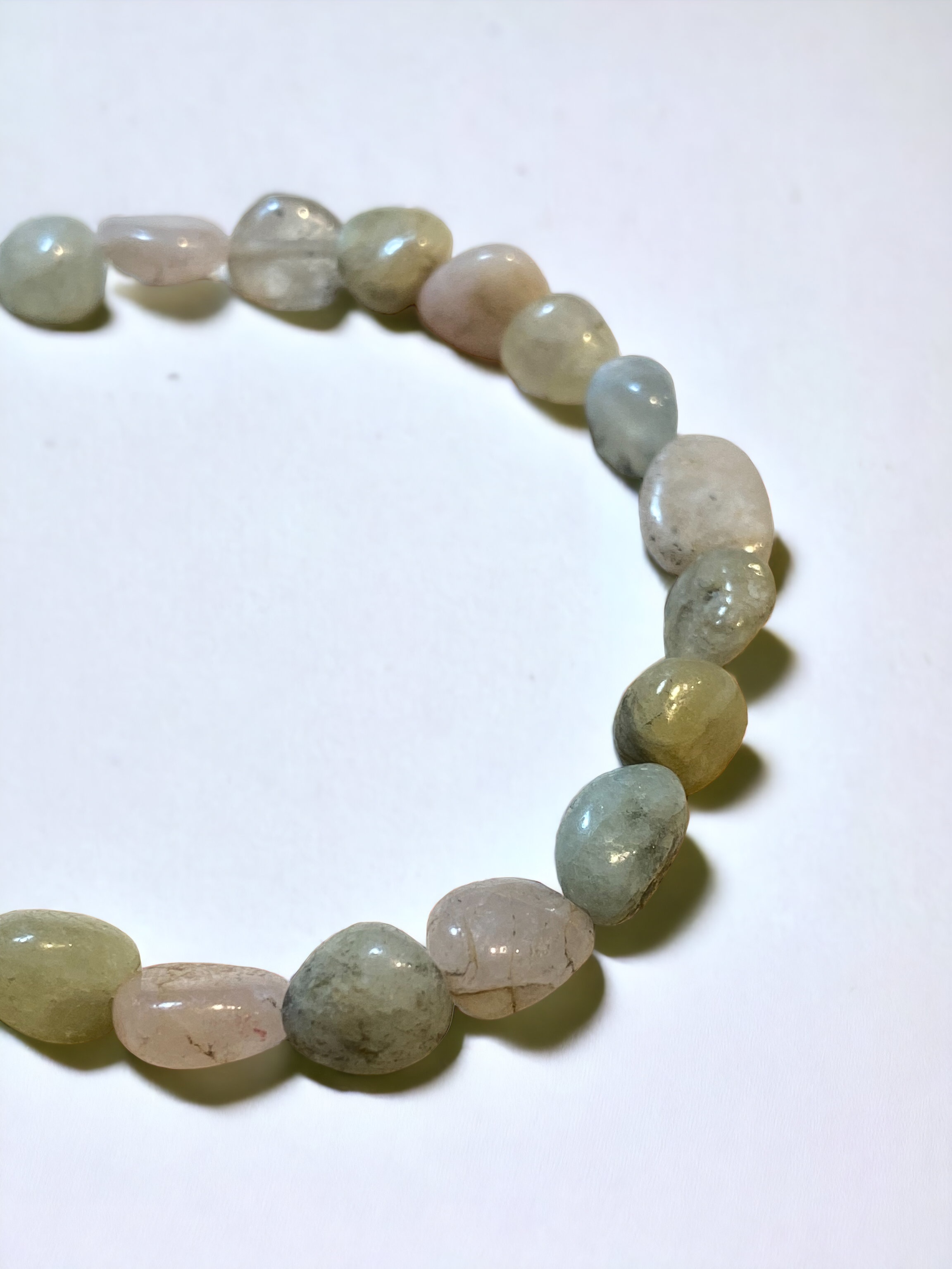 Morganite Tumbled Bracelet